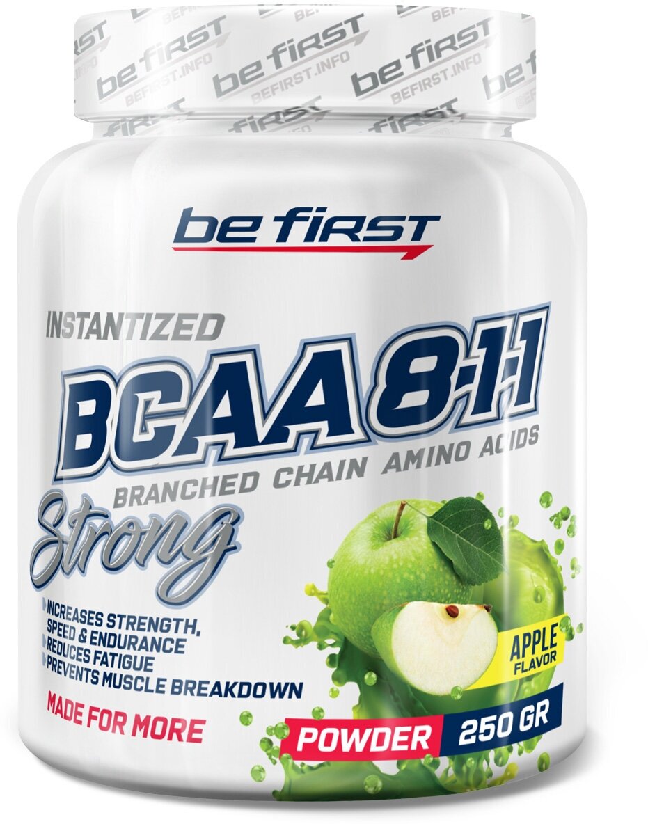 Be First BCAA 8:1:1 Instantized Powder - 250 грамм, яблоко