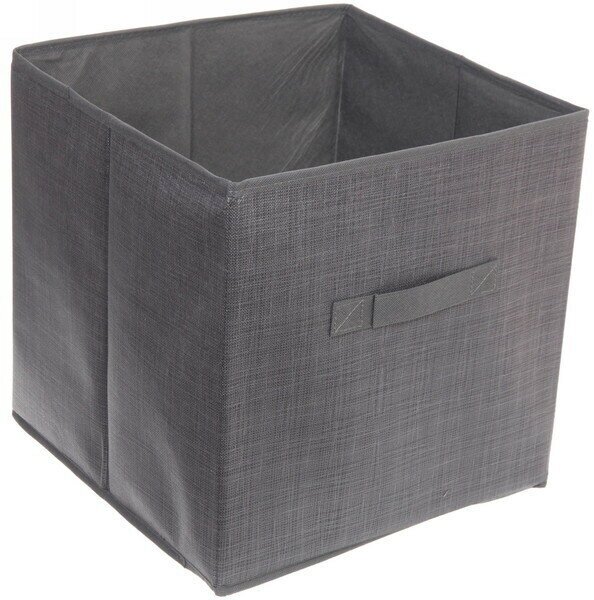 Короб - органайзер складной для хранения вещей «флэт», цвет тёмно - серый, 31*31*31см - фотография № 1