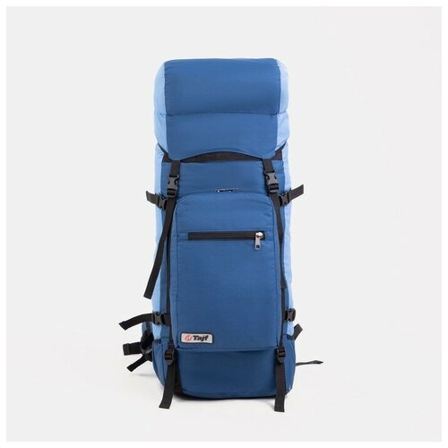 фото Рюкзак туристический, 70 л, отдел на шнурке, наружный карман, 2 боковых кармана, цвет синий/голубой taif