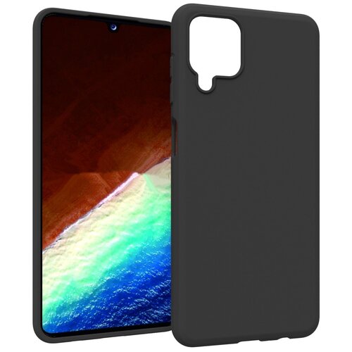 фото Чехол панель-накладка mypads для samsung galaxy a12 ультра-тонкая полимерная из мягкого качественного силикона черная