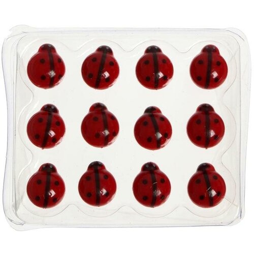 DeVENTE Кнопки канцелярские силовые в форме божьих коровок, 12 штук, deVENTE Lady Birds,