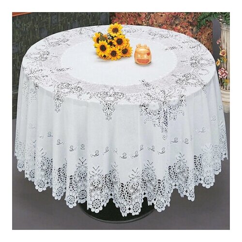 Скатерть ПВХ D150, белая