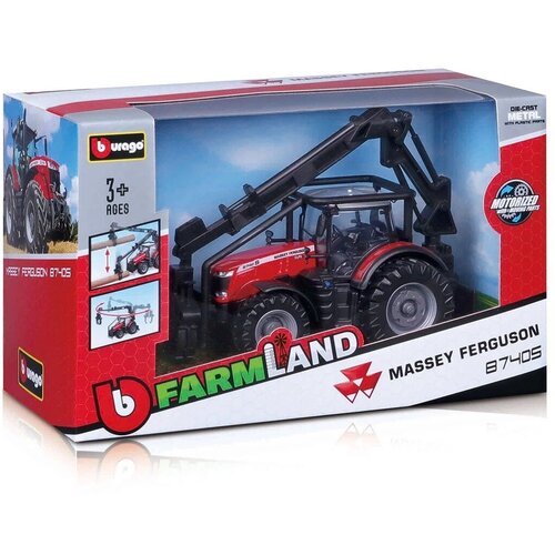 Трактор коллекционный Bburago Massey Ferguson 8740S (18-31680)