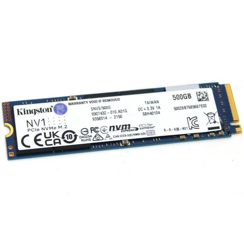 Kingston Твердотельный накопитель Kingston SNVS500G NV1 500GB M2 PCIe G3x4 NVMe 727500₽