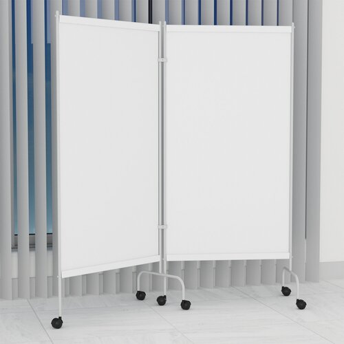 Ширма медицинская на колесах, двухсекционная (МСК-2302)