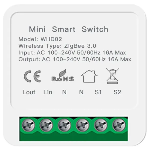 Tuya Zigbee Mini Smart Switch- реле в подрозетник для умного дома