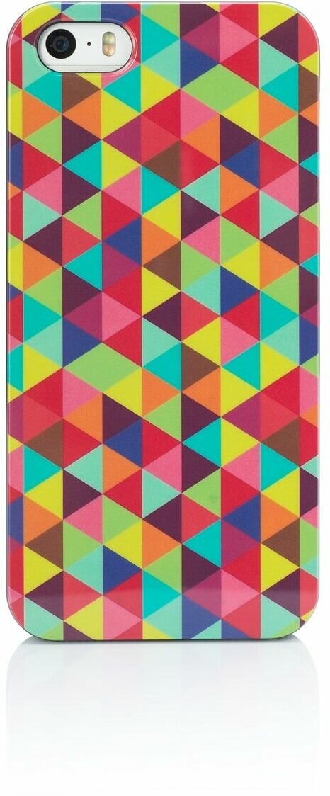 фото Накладка пластиковая iPhone 5 / 5S / SE "Разноцветные ромбы"