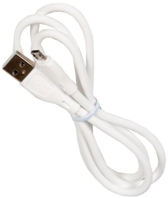 Cable / Кабель USB HOCO X61 Ultimate silicone для Micro USB, 2.4А, длина 1.0м, белый - 6931474747839