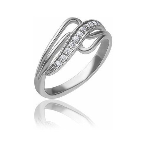 фото Top crystal кольцо с фианитом серебряное 40245186, размер 19