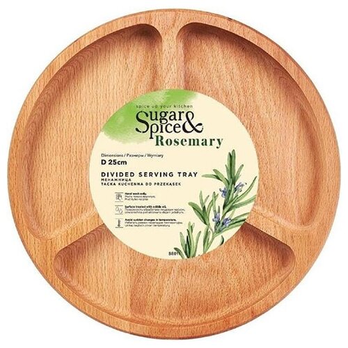 Менажница круглая 25см Sugar &Spice Rosemary деревянная (SVIP)