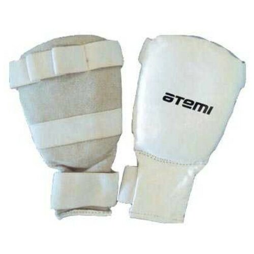 фото Перчатки для карате, кожа, цвет белый, atemi pkp-453 размер xl