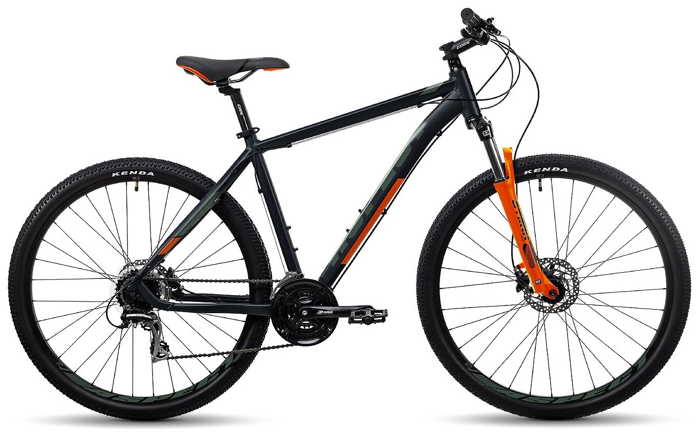 Горный (MTB) велосипед Aspect Legend 29 (2023) черный/оранжевый 20" (требует финальной сборки)
