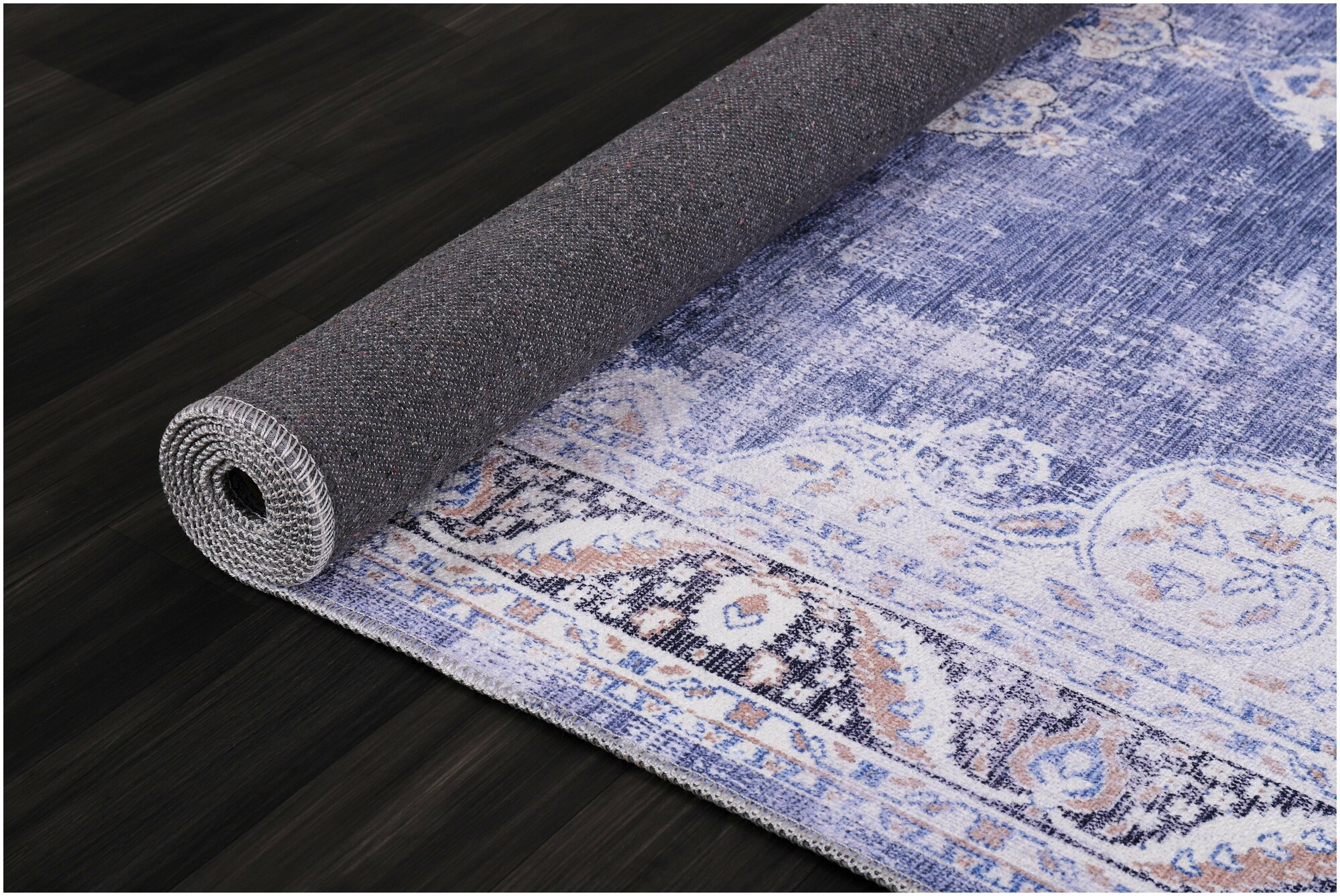 Ковер для гостинной, для веранды,ковер турецкий, килим, DivaHome, 0.4X0.6м, односторонний безворсовый с оригинальным - фотография № 4