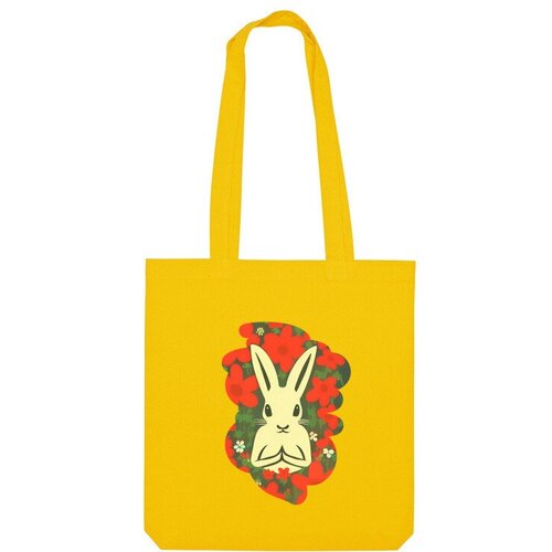 Сумка шоппер Us Basic, желтый сумка дзен кролик фиолетовый