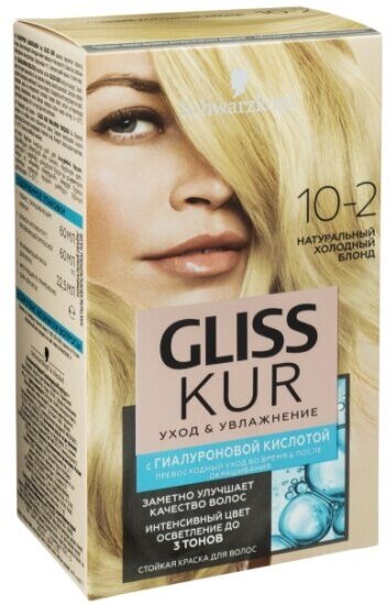 Краска для волос Gliss Kur , тон 10-2 Натуральный холодный блонд