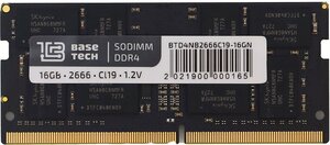 Память DDR4 SODIMM 16Gb, 2666MHz BaseTech (BTD4NB2666C19-16GN)