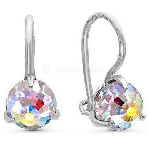 Серьги серебро, 925 проба серьги серебряные с кристаллами swarovski арт 0897c01038