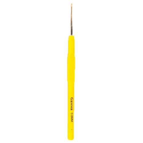 фото Крючок с прорезиненной ручкой d 0.80 мм 13 см., rch, гамма, желтый gamma