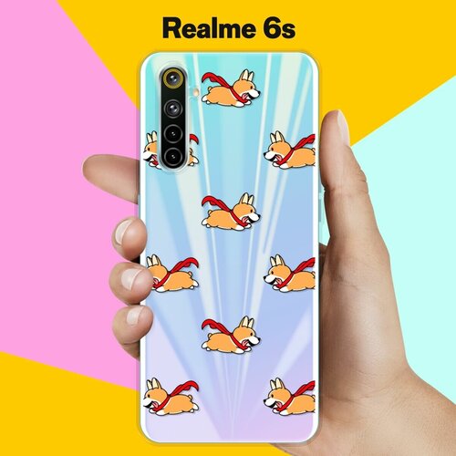 Силиконовый чехол на realme 6s Корги с шарфом / для Реалми 6с силиконовый чехол на realme 5 корги с шарфом для реалми 5