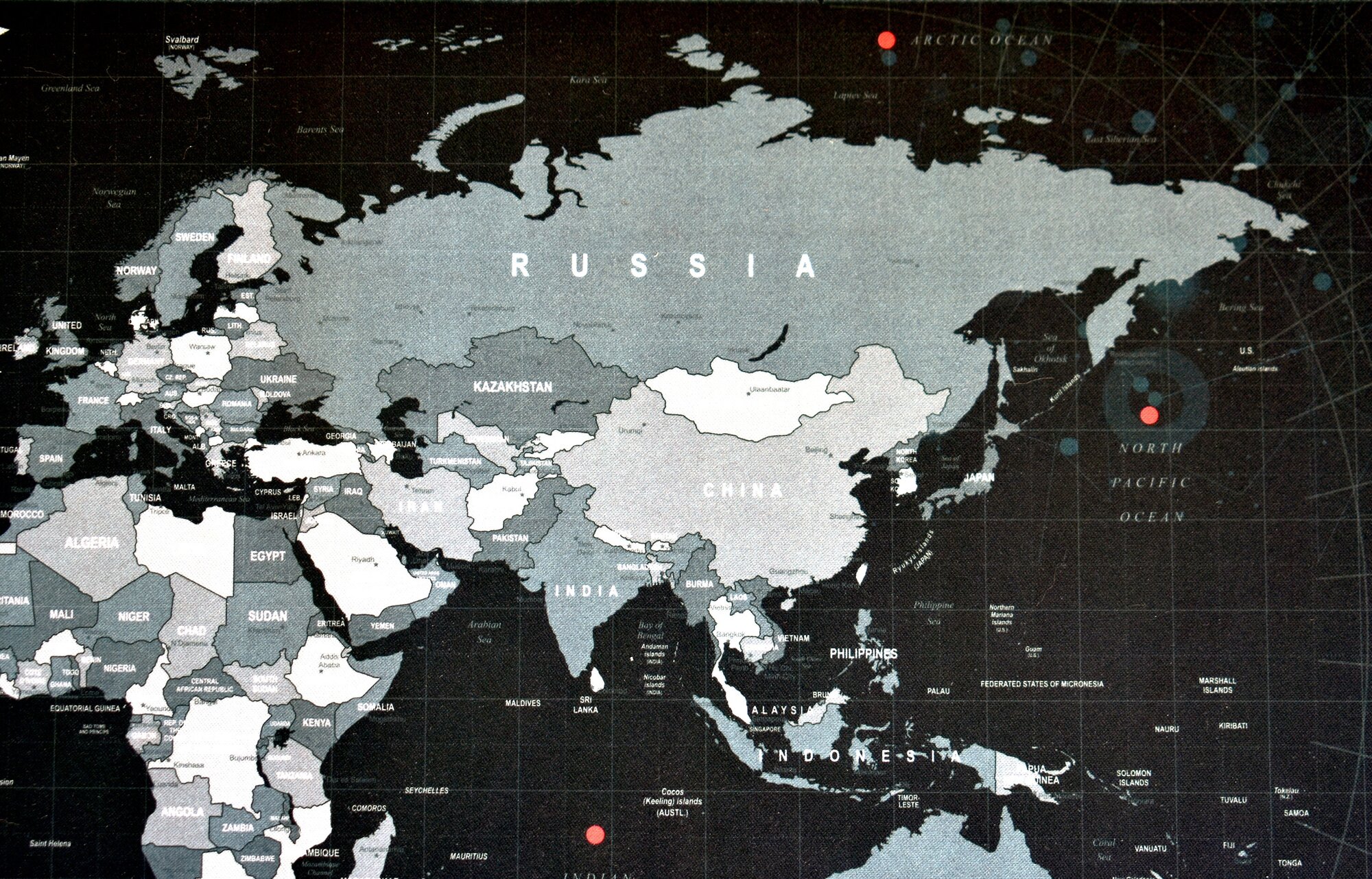 Коврик для мышки DKiSerg большой 80см*30см карта мира