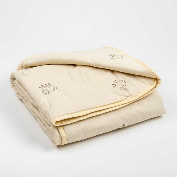Одеяло облегчённое Овечья шерсть, размер 110х140+-5 см, 200 г/?2