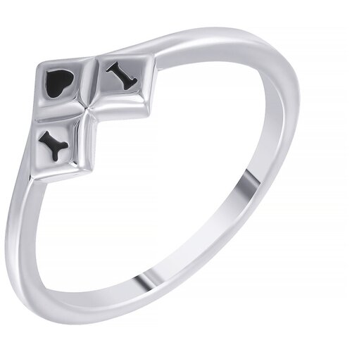 фото Element47 кольцо из серебра 925 пробы с эмалью gr12645a_ko_enam_wg, размер 17