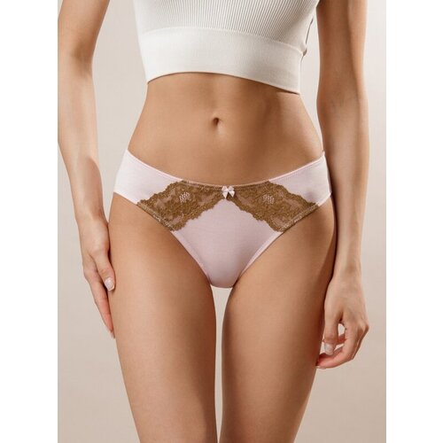 фото Трусы слипы indefini, средняя посадка, с ластовицей, размер s, розовый