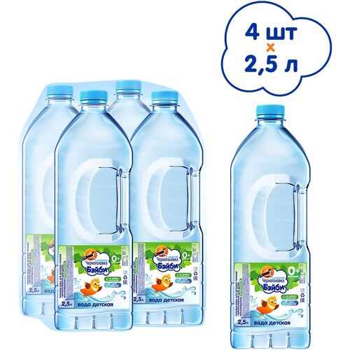 Вода детская Черноголовка Бэйби негазированная, 4 шт по 2,5 л ПЭТ вода питьевая черноголовка бэйби 5 л х 2 бутылки негазированная пэт