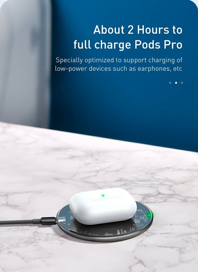 Беспроводное зарядное устройство Baseus Simple Wireless Charger 15W White (WXJK-B02) - фото №15