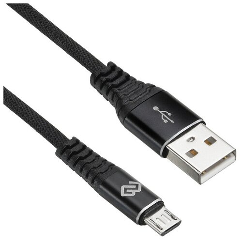 Кабель Digma USB (m)-micro USB (m) 2м черный кабель 2a smooth connector usb m micro usb m 0 75м черный