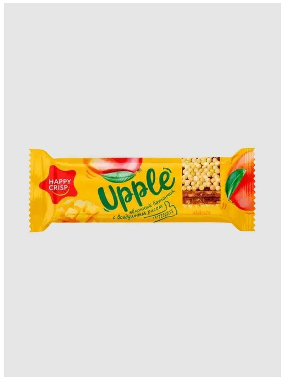 Фрукт.-злак. батончик "HAPPY CRISP" "UPPLE", 22г.(4 по 5шт) - фотография № 4