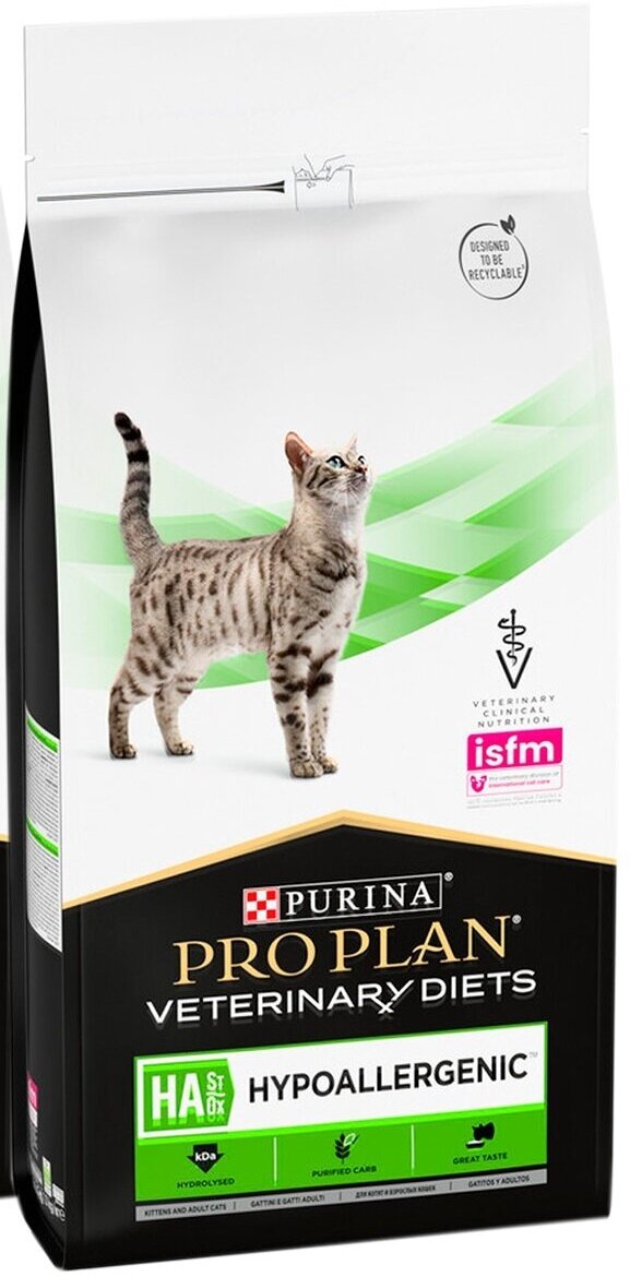 Сухой корм Pro Plan Veterinary Diets HA Hypoallergenic при пищевой непереносимости 1,3 кг