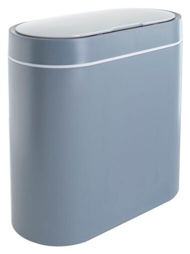 Ведро для мусора сенсорное, овал, Foodatlas JAH -6711, 8 л (серый) - фотография № 1