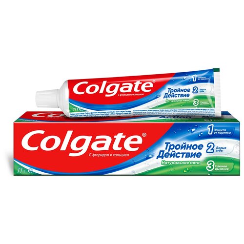 Зубная паста Colgate Тройное действие Натуральная мята комплексная, 50 мл, 77 г