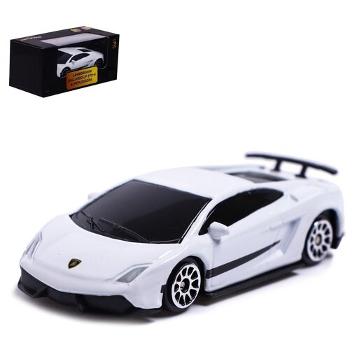  Машина металлическая LAMBORGHINI GALLARDO LP 570-4 SUPERLEGGERA,1:64, цвет белый