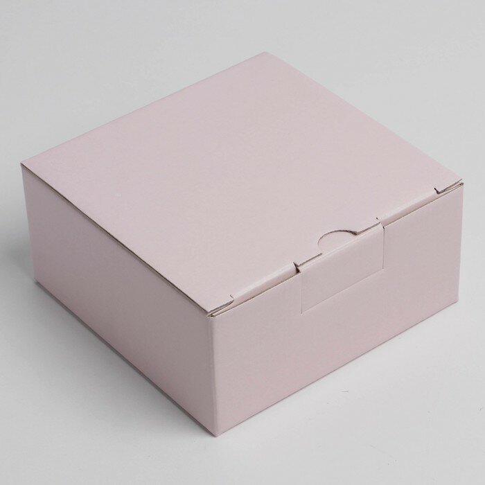 Коробка подарочная Дарите Счастье "Розовая", 15х15х7 см