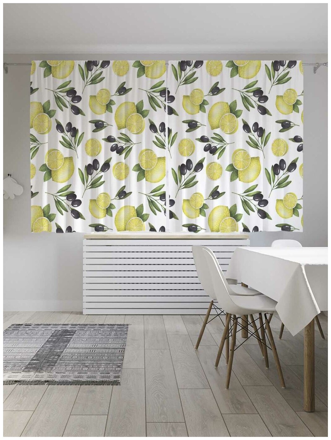 фото Шторы JoyArty с фотопечатью "Урожай лимонов" из сатена, 290х180 см