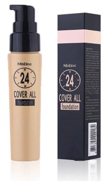 Тональный крем 24 Cover All Foundation SPF 15, Mistine F1 - для светлой кожи, 25 мл