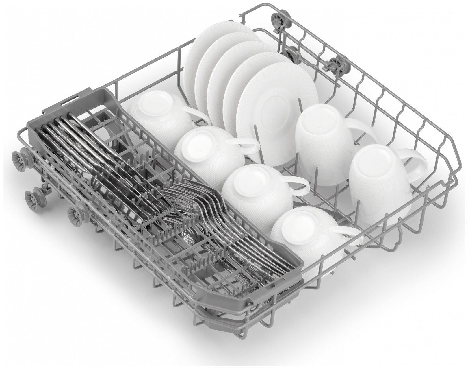 Компактная посудомоечная машина Weissgauff TDW 4108 Led, белый - фотография № 7