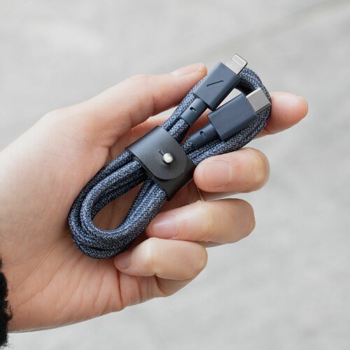 Кабель Native Union Belt Cable USB-С - Lightning (1,2 м), нейлон, с кевларовым усилением