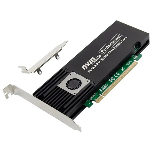 Переходник PCI-Ex16 - NGFF(M.2) SSD | PCI-E 3.0->4 x M.2 M key NVMe SSD | ORIENT C305E4 адаптер для установки ssd m 2 nvme в слот pci e 3 0 x16 модель pcienvme