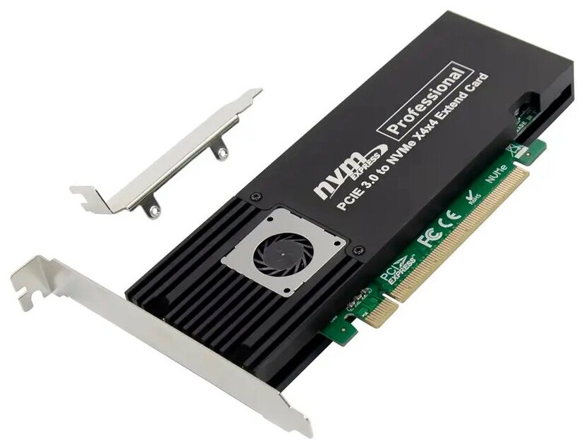 Переходник PCI-Ex16 - NGFF(M.2) SSD | PCI-E 3.0->4 x M.2 M key NVMe SSD | ORIENT C305E4