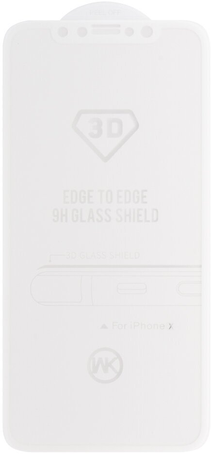 Защитное стекло для Apple iPhone X WK Thunder Series 3D Curved Edge Tempered Glass белое