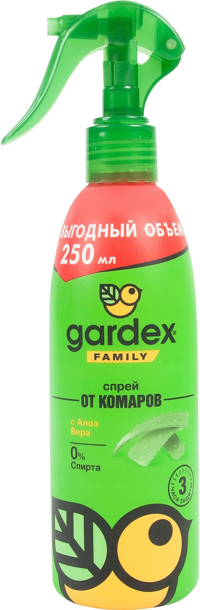 Спрей от комаров с Алое Вера средство для защиты тела Gardex Family