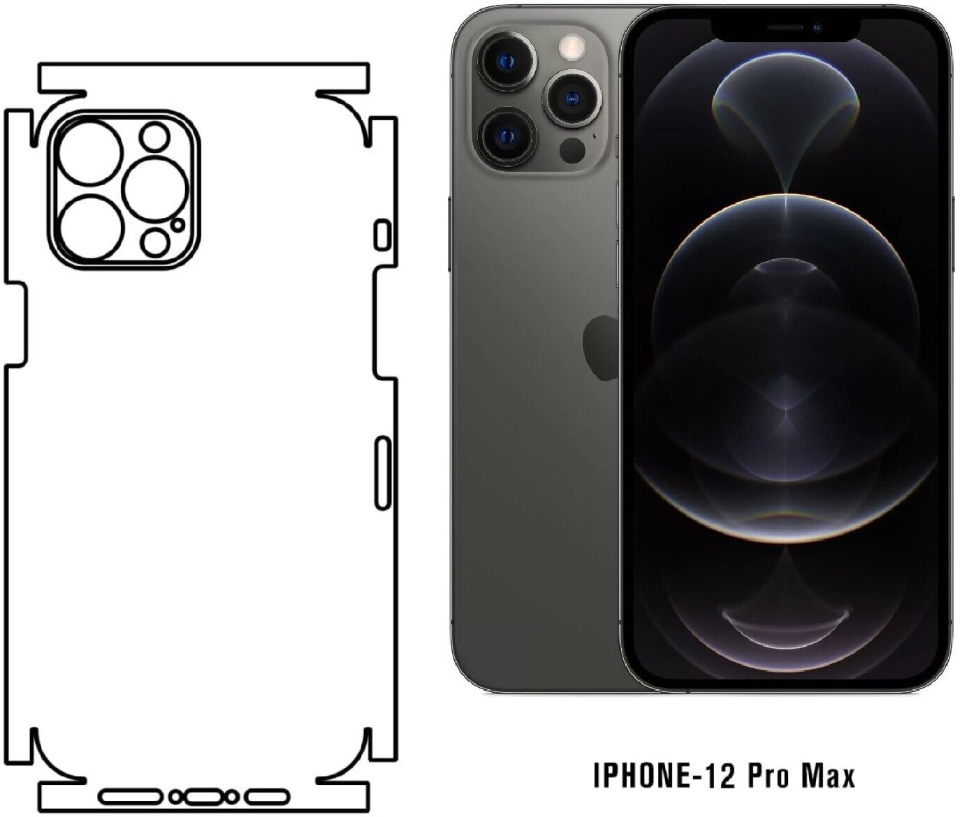 Матовая гидрогелевая защитная пленка MIETUBL (1шт.) для Apple iPhone 12 Pro Max (на заднюю часть и все боковые грани)