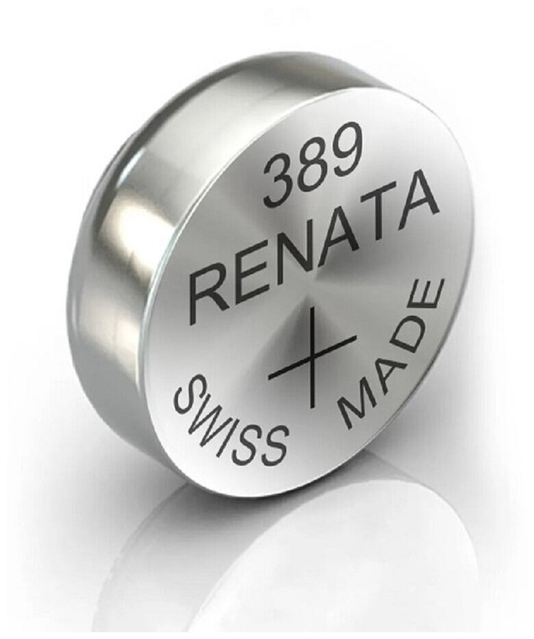 Дисковый элемент питания Renata 389 1.55V (SR1130W) , 1шт.