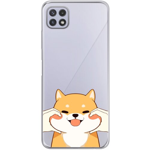 Силиконовый чехол Mcover для Samsung Galaxy A22 с рисунком Хороший щенок силиконовый чехол mcover для apple iphone x с рисунком хороший щенок