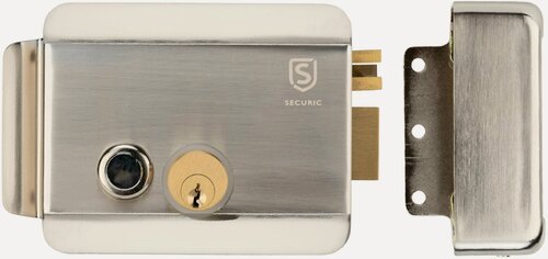 Изображение товара Замок электромеханический накладной универсальный SC-20, с возможностью блокировки кнопки открывания SECURIC