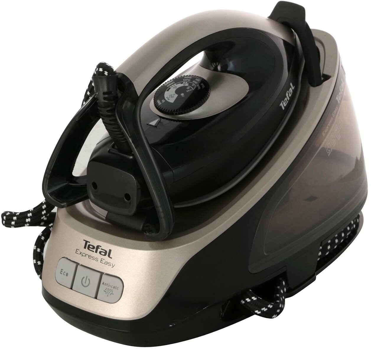 Парогенератор Tefal Express Easy SV6140E0 черный/серый с вертикальным отпариванием, 6 бар, 1.7 л, паровой удар 380 г/мин, автоотключение и эко режим, долив воды во время работы — купить в интернет-магазине по низкой цене на Яндекс Маркете