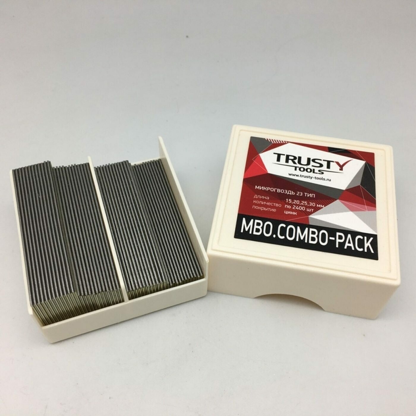 Микрогвоздь Trusty MBO COMBOPACK 15 20 25 30 мм тип 23 MP SP AL 9600 шт